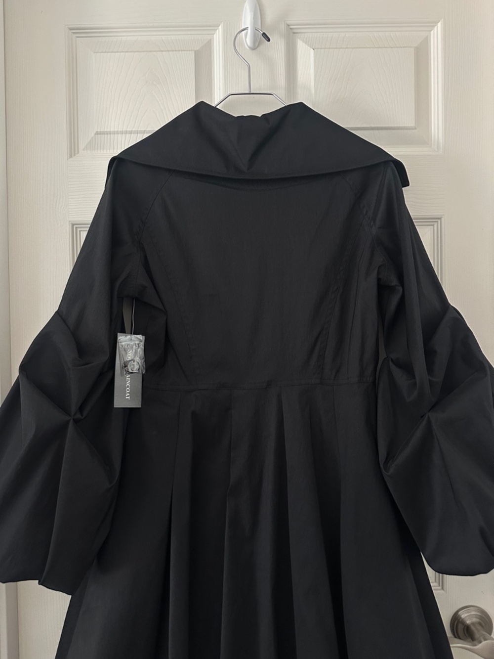 Samuel Dong Bubble Trench Coat Black Women’s Size Small - Picture 9 of 13